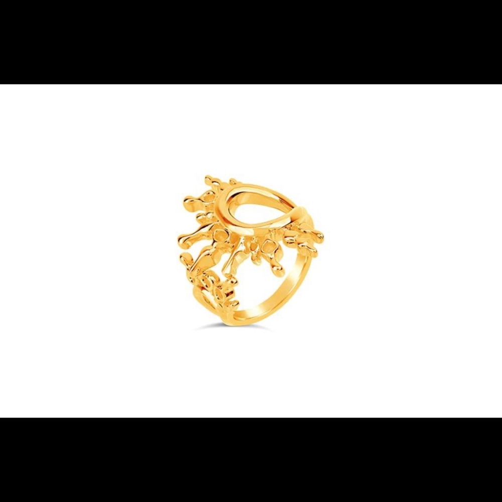 Glod Radiant Beams Cuff Ring